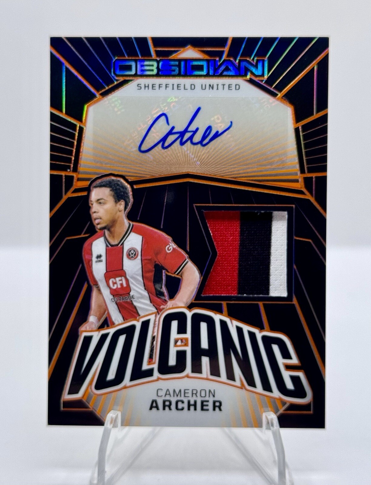CAMERON ARCHER 2023-24 Obsidian Orange NASTY 3 Color Patch Auto Sheffield /25