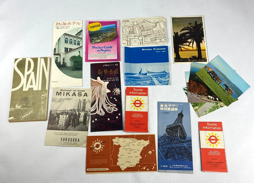 Vtg Soldier's Lot World Travel Brochures Booklet Postcards Japan Spain London ++