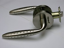 Privacy and passage modern stainless steel door lever lock knob - brushed nickel