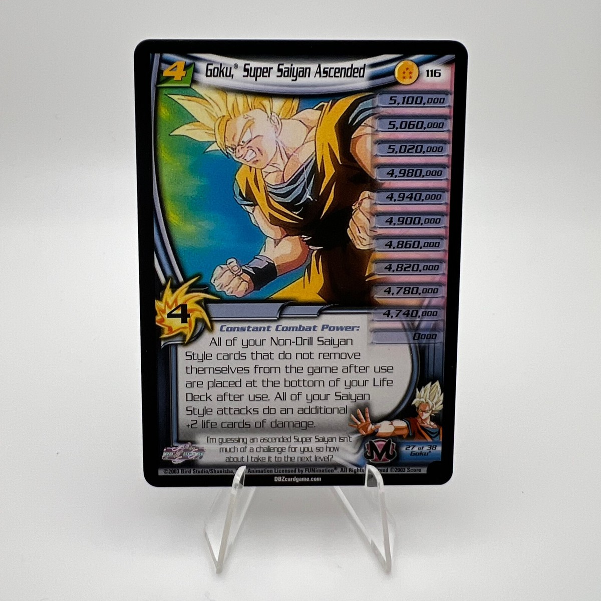 Goku Super Saiyan Ascended 116 Rare Buu Saga DBZ CCG Dragonball Z