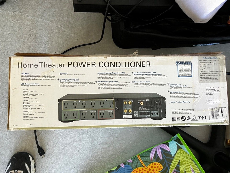 APC H10 Home Theater Power Conditioner eBay