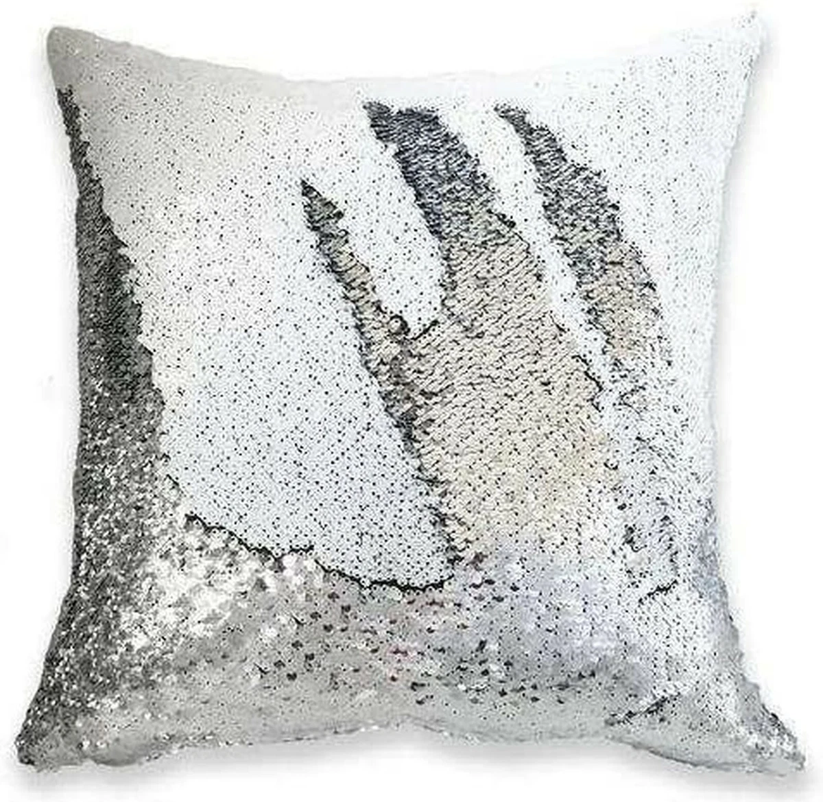 Luxury Pillow Case Sequins Velvet Silver Sparkle Cushion Cover