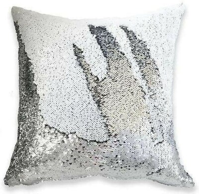 silver sparkle cushion