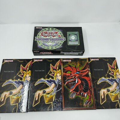 Lot of 4 Yu-Gi-Oh! Legendary Collection 3 Yugi s World Game Board & Box,NO CARDS
