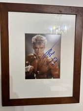 Dolph Lundgren Ivan Drago Autographed 8x10 ROCKY Photo Inscription Coa