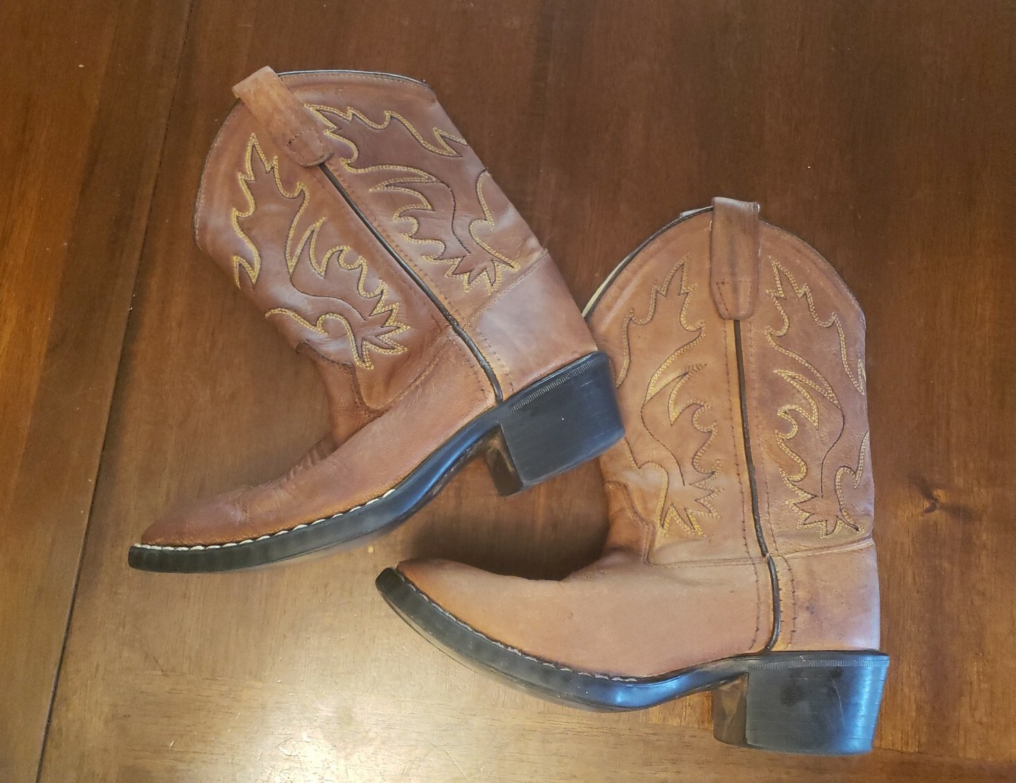 Old West 8129 Brown Leather Western 