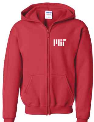 MIT Zip Hoodie Massachusetts Institute Technology College  Hooded Sweatshirt