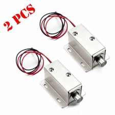 2x Cabinet Drawer Electric Release Assembly Solenoid Lock DC12V 0.8A 10MM Stroke