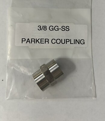 3/8 GG-SS Parker Pipe & Port Coupling GG Pipe Coupling NPTF / NPTF