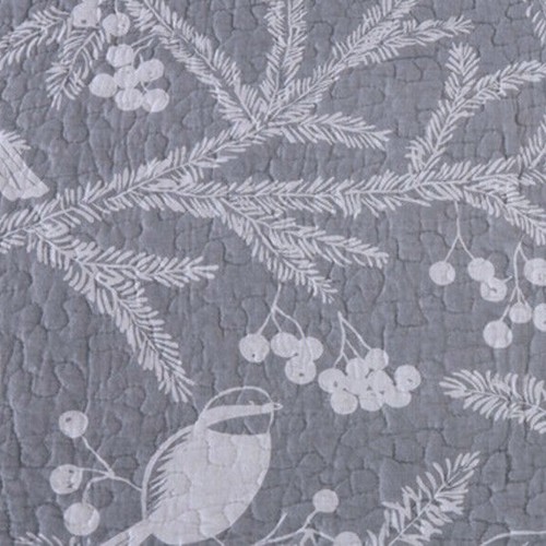 100% Cotton Lightly Quilted Coverlet Set Acacia Grey Queen - Foto 4 di 4