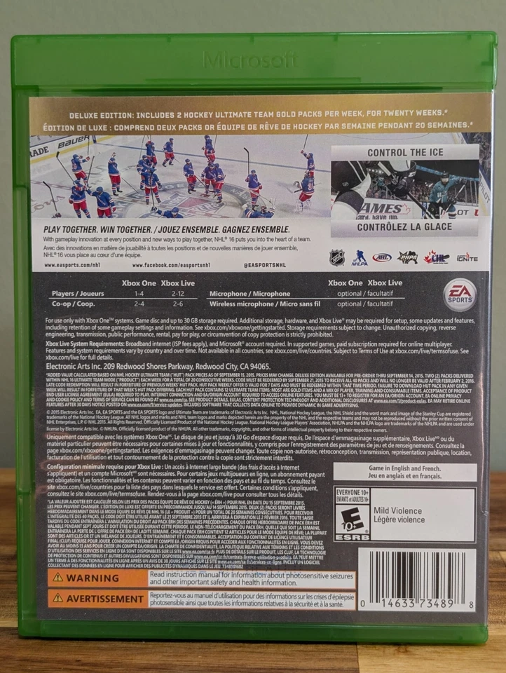 NHL 16 Deluxe Edition(Microsoft Xbox One, 2015) Tested- Near Mint Disc! - Image 2 of 4
