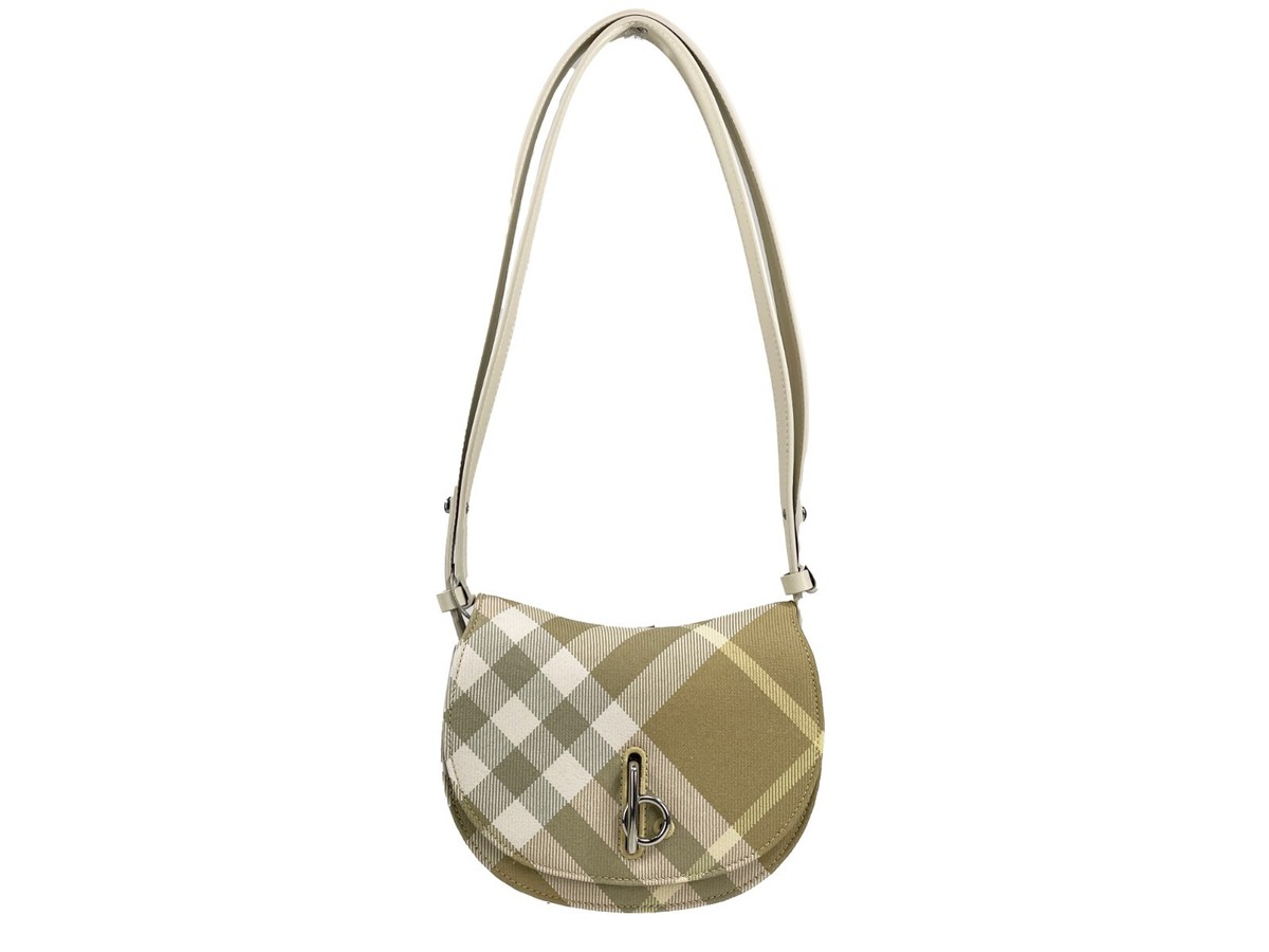 ショルダーバッグ・ポシェット BURBERRY ROCKING HORSE SMALL CHECK JACQUARD SHOULDER BAG Burberry Mini Rocking Horse Jacquard Check Crossbody Bag