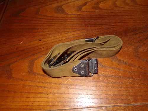Original WW2 US Military Kerr thompson Rifle Sling unmarked missing rivet