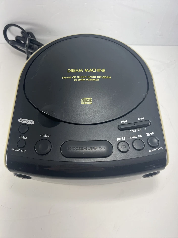 Sony Dream Machine ICF-CD815 AM/FM Radio CD Player Dual Alarm Clock w/ AUX Input - Image 3 of 4