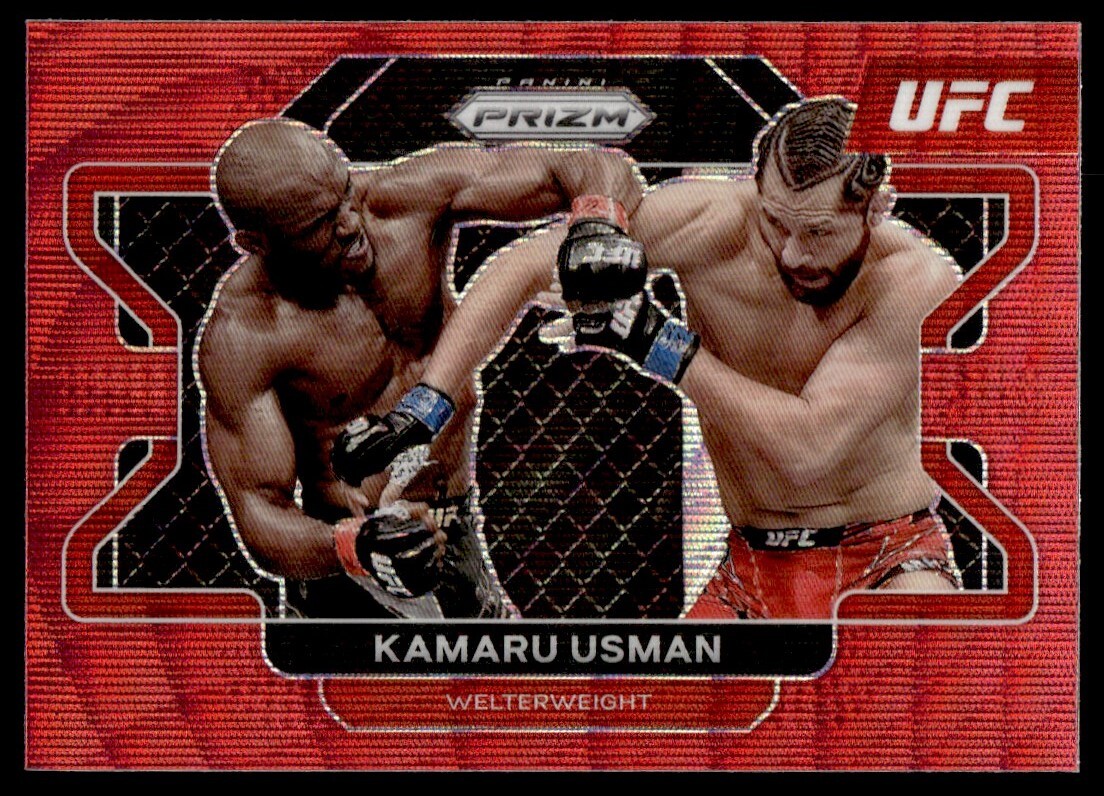 2022 Panini Prizm Red Wave Kamaru Usman #54