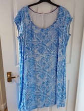 Whitestuff Size 12 Blue White Dress,  Lined. Worn Handful Of Times