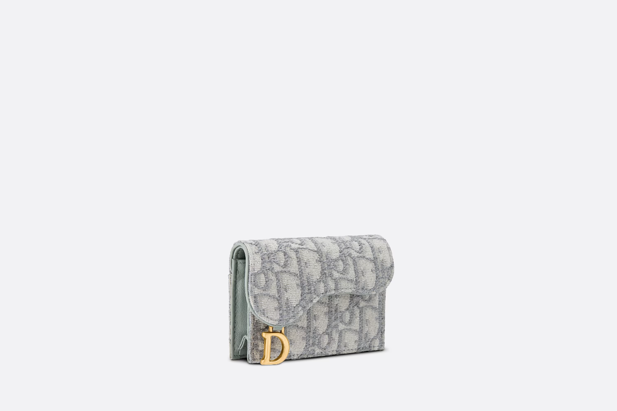 Christian Dior Gray Oblique Jacquard Saddle Flap Wallet | eBay Christian Dior Gray Oblique Jacquard Saddle Flap Wallet | eBay