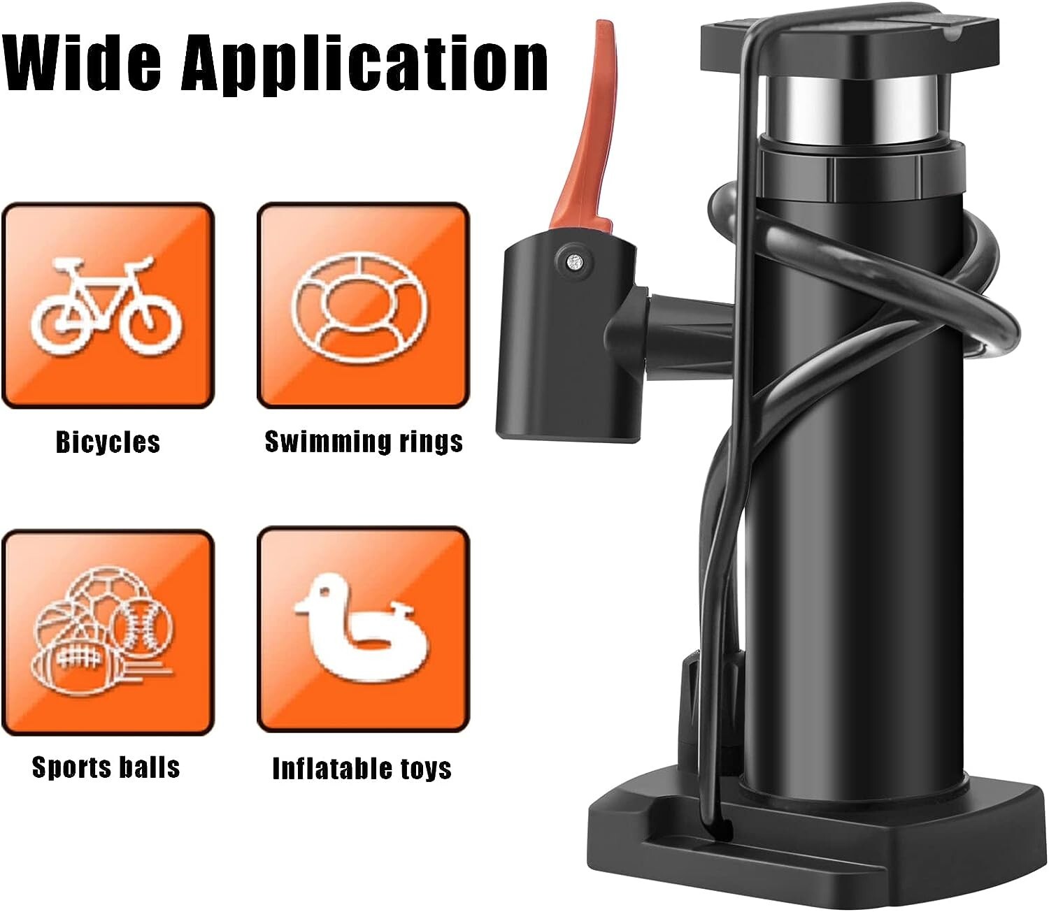 Bike Pump Mini Portable Motor Bicycle Foot Pump Pressure Gauge Tire Air Pump eBay
