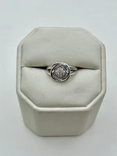 David Yurman Infinity Ring Sterling Silver with Diamonds size 5 1/4 