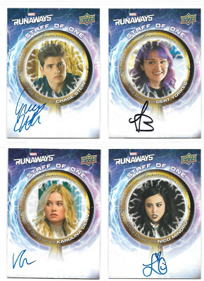 Marvels Runaways  -  Autograph & Sketch Card Selection NM Upper Deck 2020