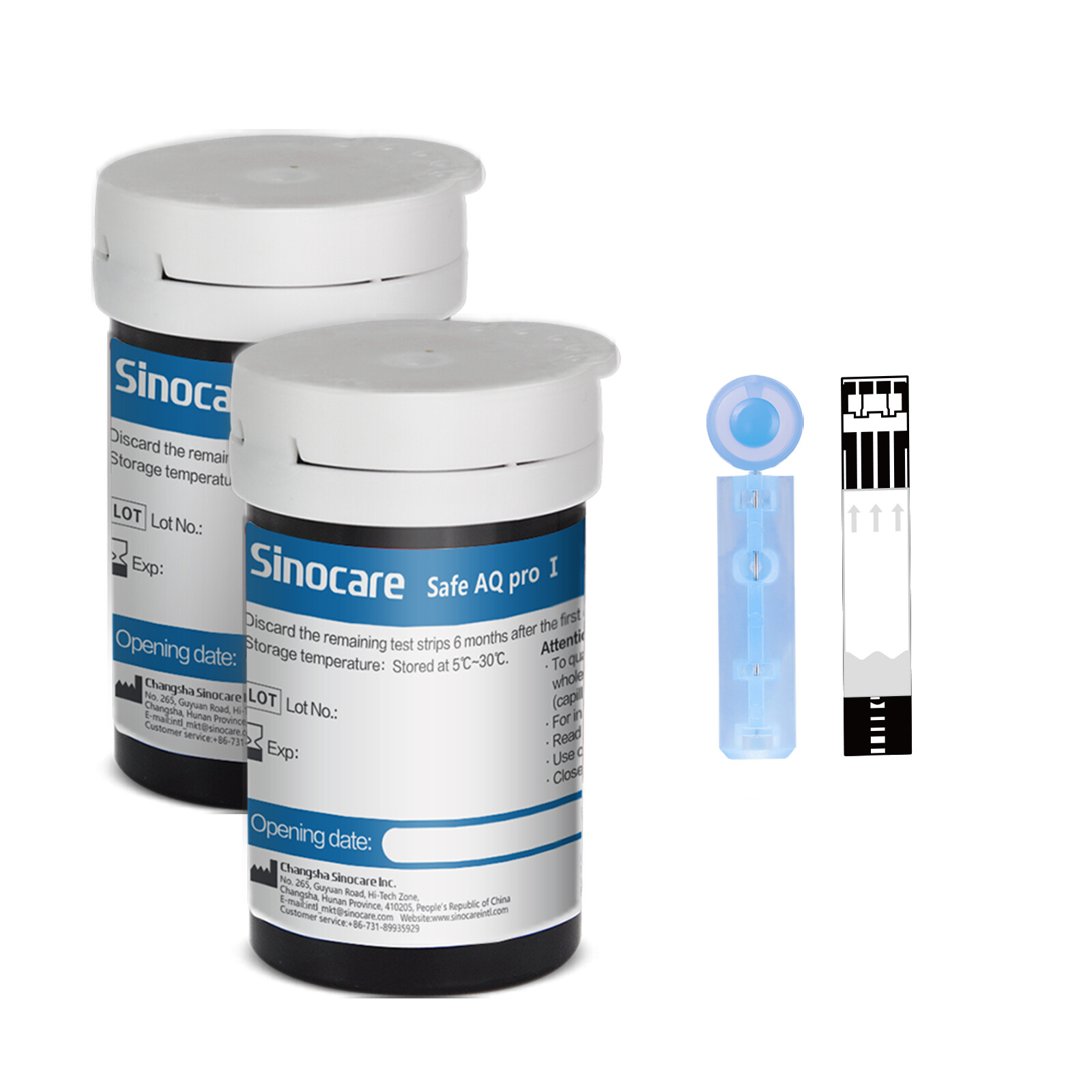 50pcs Blood Glucose Test Strips for Sinocare AQ PRO Blood Sugar Monitor