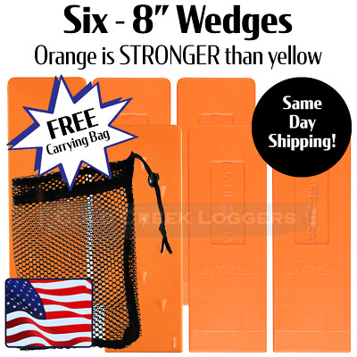 6 - 8'' - USA HARD logging Felling Bucking Tree Forestry Falling Spiked Wedges