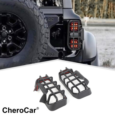 Rear Tail Light Guard Decor Cover Trim Protector for Ford Bronco Raptor 2022-26