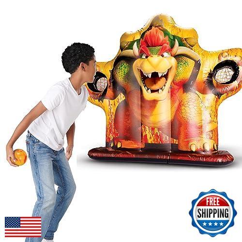 THE SUPER MARIO BROS. MOVIE Bowser Inflatable Sports Game for Kids, Indoor Ga - Picture 2 of 5