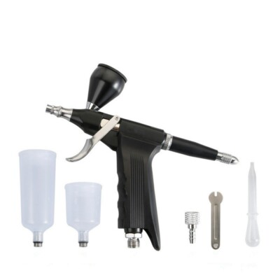 Mini Airbrush Compressor Kit Dual Action Spray Gun Model for Paint Tattoo 0.3mm