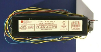 F40T12 2 Circline 40W Universal W-590-D-TC-P Rapid Start 277V Ballast for