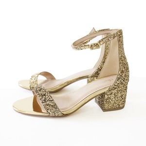 Perfect 4 Special Day Glitter Ankle Strap Sandal Block Heel Gold Wedding Party | eBay