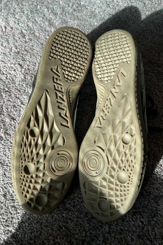 Lanzera indoor soccer shoes Black Leather football boots futsal 90s vtg HTF 10.5 | eBay