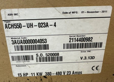 ACH550-UH-023A-4 ABB VFD, NIB Factory Sealed, 15HP/11Kw 380-480V, 23A