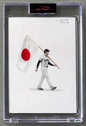 2026 Shohei Ohtani Samurai Japan 1/1 Sketch by Topps Artist Pleak Auto Signed