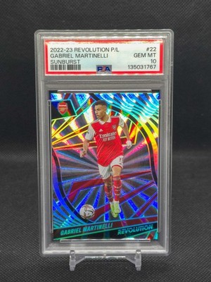 Gabriel Martinelli 2022 23 Revolution Sunburst /50 PSA 10 POP 2   Arsenal