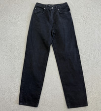 Vintage Versace Jeans Couture Womens 30 Black High Waist 100 Cotton 90s Medusa