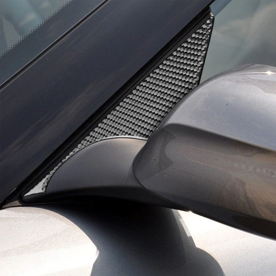 Carbon Fiber Side Rearview Mirror A-Pillar Triangle Cover For BMW Z4 E89 2009-16 - Image 3 of 4