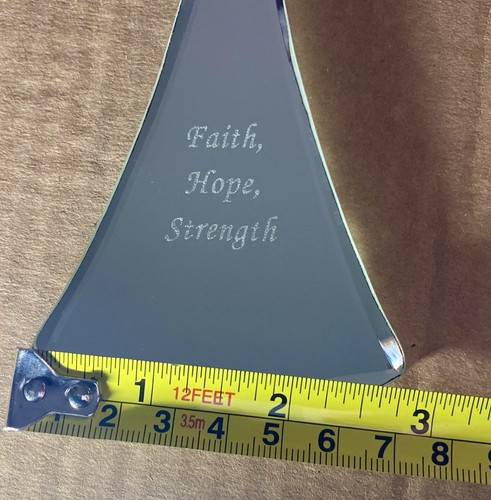 Q.C. Pass Angelic Reflections Ornament Mirror “ Faith Hope Strength “ 5.6” X 2” - Picture 13 of 13