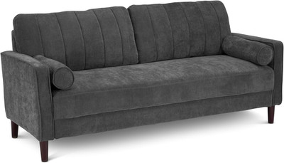 Stylish 77-Inch Iron Gray Chenille Sofa for Modern Living Rooms