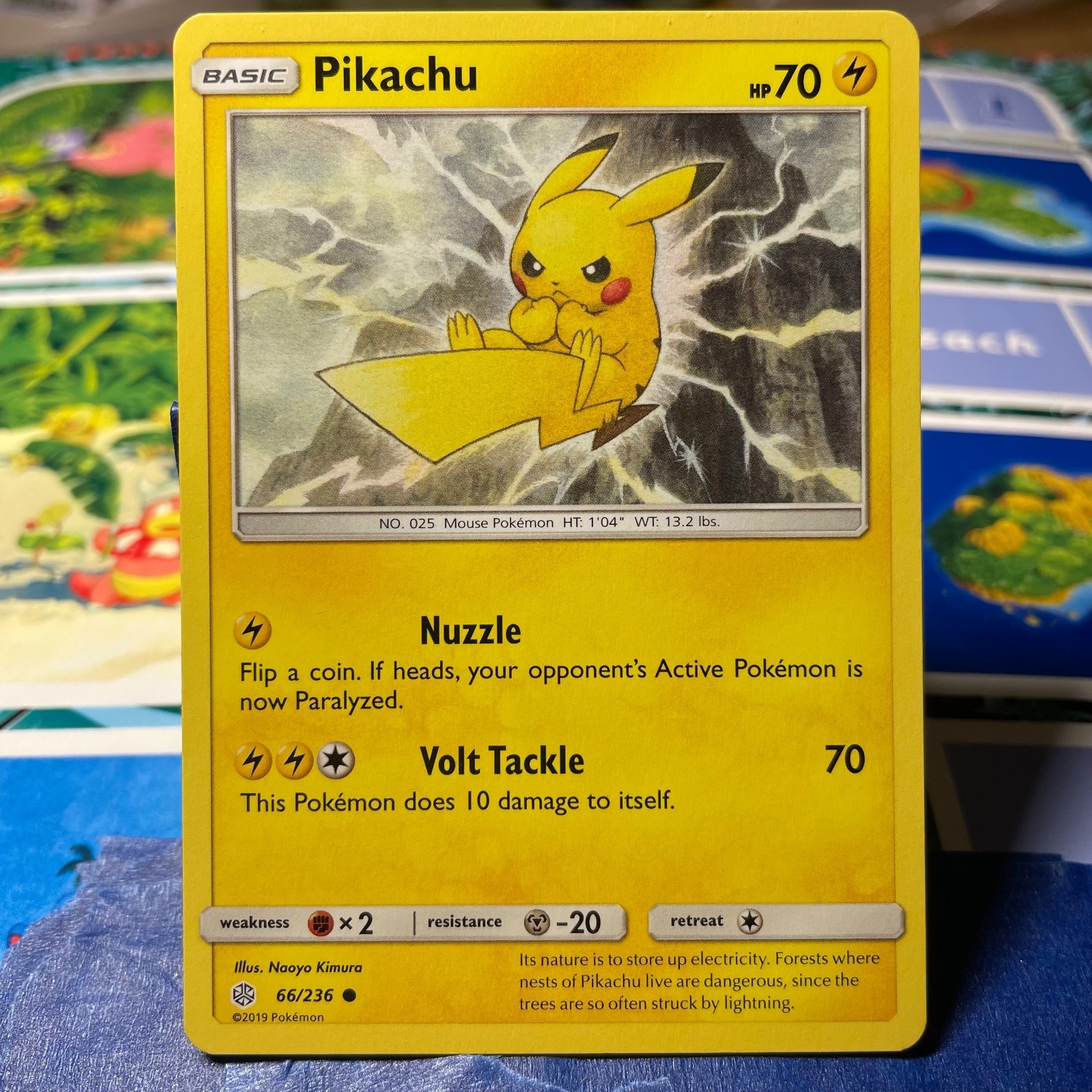 Pikachu 66/236 Common Cosmic Eclipse Pokemon Near Mint