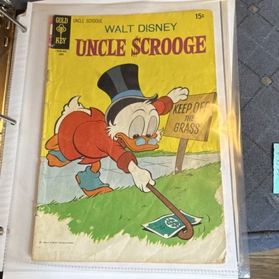 Gold Key Comics Uncle Scrooge 1970 Keep Off The Grass Cover Comic Book