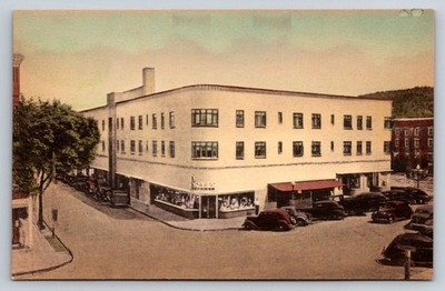 Ephrata PA Royer Building Main & State Streets Handcolored Postcard