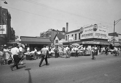 Market At West Maxwell Street And South Halsted Street Chicago Il - Old Photo