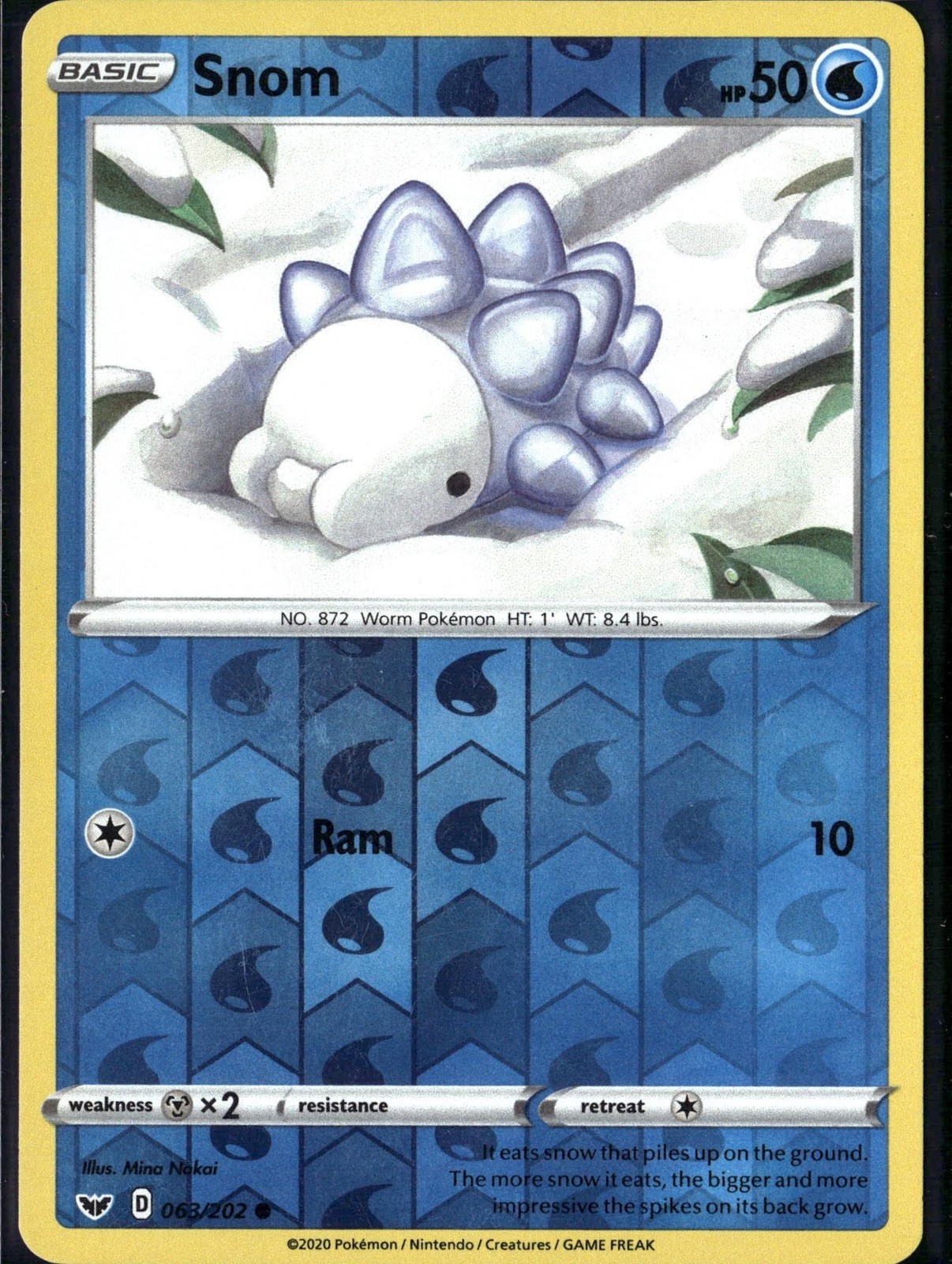 Snom - Uncommon - Sword & Shield Base Set - Pokémon TCG - 063/202