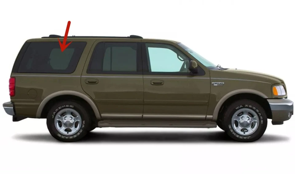 Fits 97-02 Ford Expedition 4Dr Passenger Right Quarter Glass Window Stationary - Изображение 2 из 4