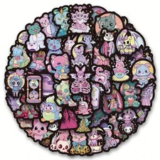 50pc Colorful Dark Gothic Sticker Pack Lot Laptop, Scrapbook, Journaling