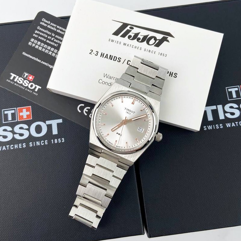 Tissot PRX 35mm シルバー 時計 PRX Quartz 35mm - Silver on Bracelet | Teddy Baldassarre