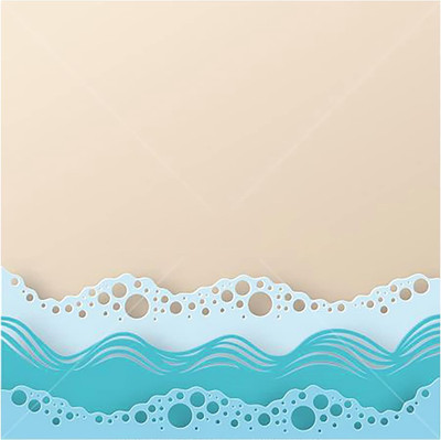 Metall Stanzschablone Wellen Strand Sommer Hintergrund Scrapbooking