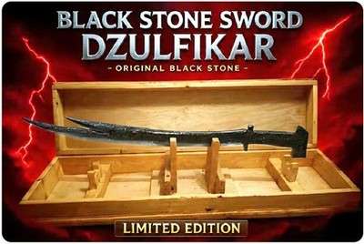 BLACK STONE SWORD DZULFIKAR   Natural Black StoneLIMITED EDITION