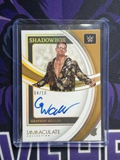 2022 Panini Immaculate WWE Grayson Waller Gold Shadow Box Auto #4/10 Rookie RC